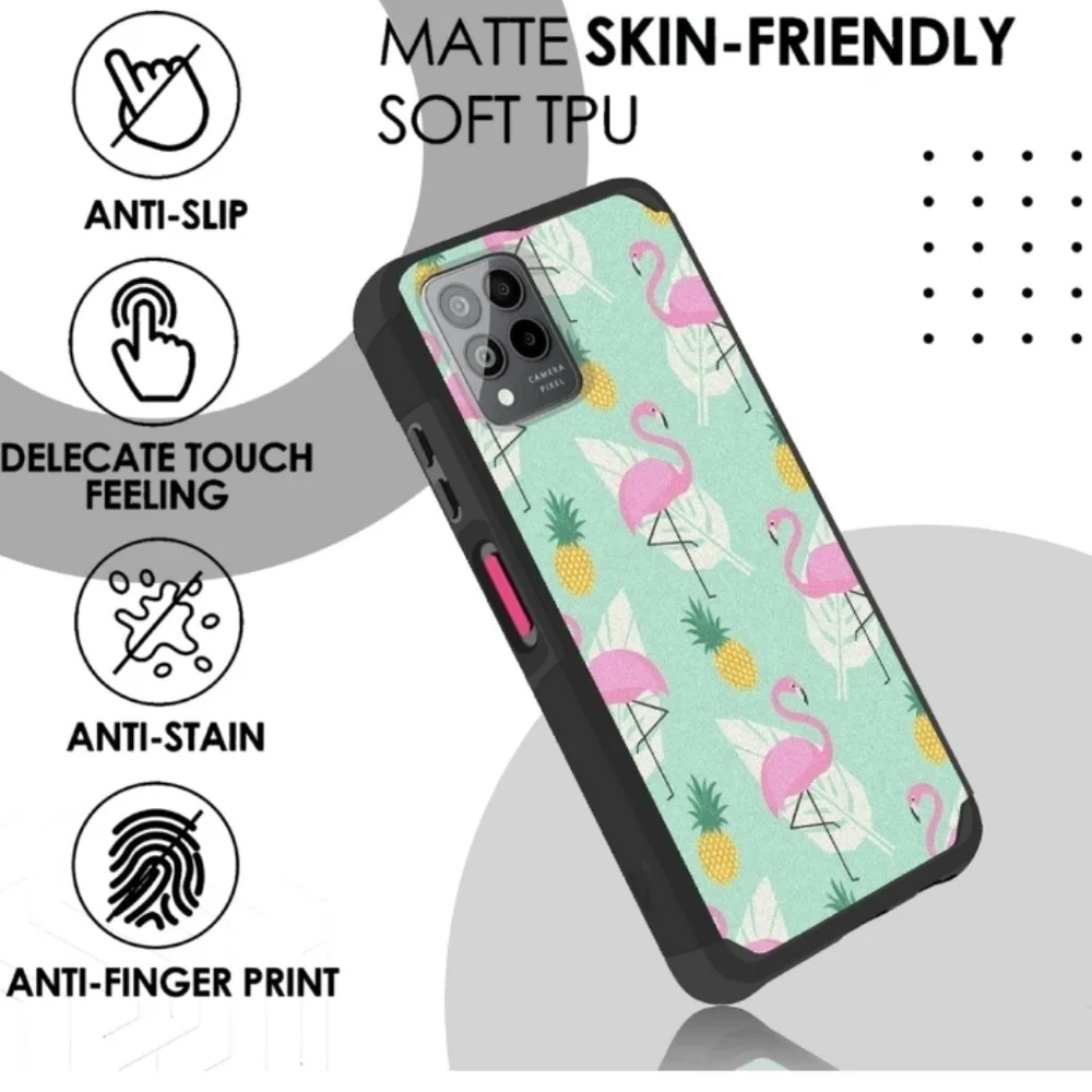 Compatible for T-Mobile Revvl 6 Pro 5G Phone Case, Dual Layer Hybrid .